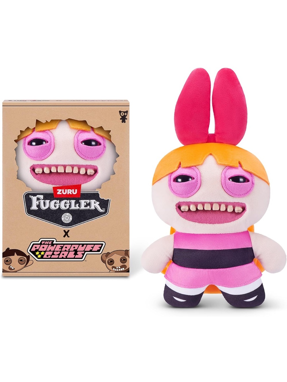 Zuru Fuggler x Powerpuff Girls Blossom Plush - Pink, Orange, Black